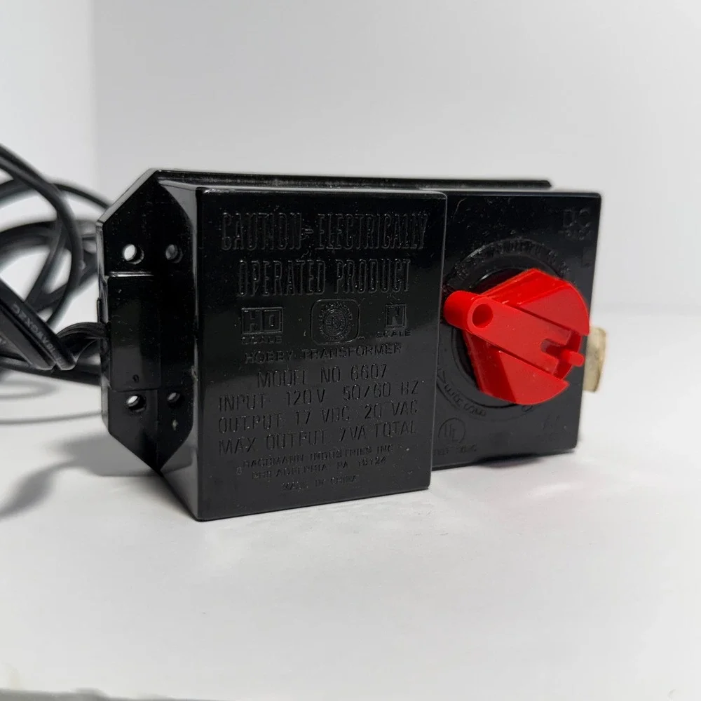 Bachmann 6607 Hobby Transformer Power Pack HO N Scale Train Controller Black